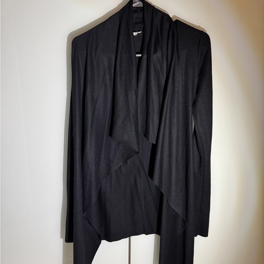 Helmet Lang Black Draped Cardigan